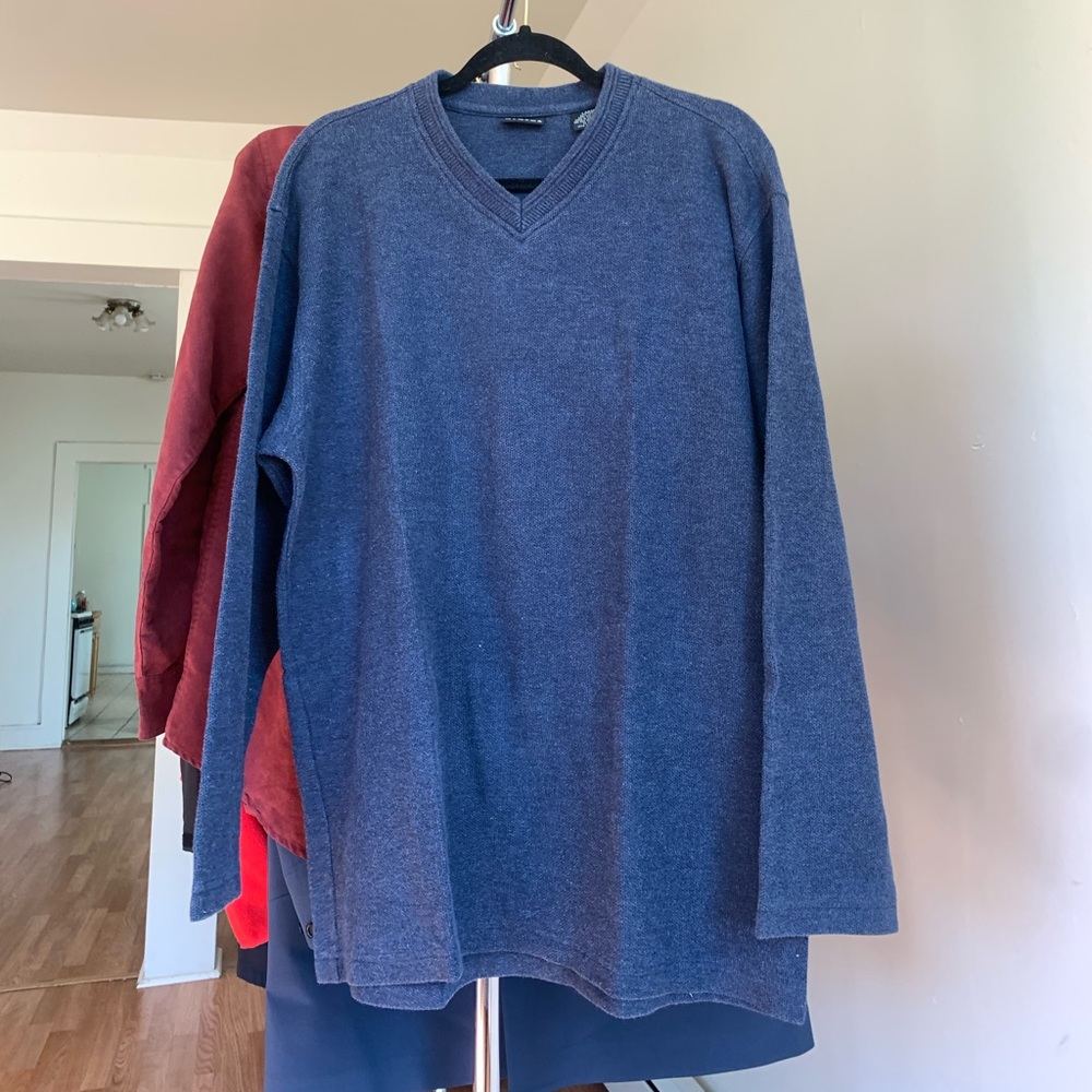 Blue V Neck Sweater